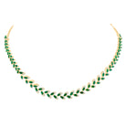 14K Yellow Gold Gift - Ready Emerald Earrings with Fine Detail - Splendid Jewellery