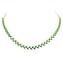 Load image into Gallery viewer, 14K Yellow Gold Gift - Ready Emerald Earrings with Fine Detail - Splendid Jewellery