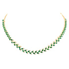 14K Yellow Gold Gift - Ready Emerald Earrings with Fine Detail - Splendid Jewellery