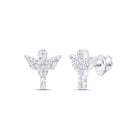 Diamond Earrings in 10K White Gold with Elegant Styling - Splendid Jewellery
