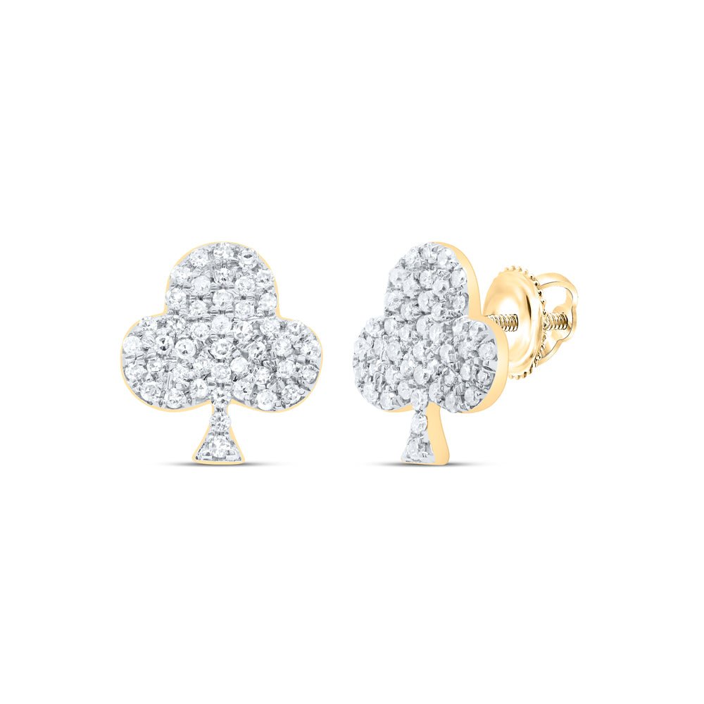 10K Yellow Gold Modern Diamond Earrings with Natural Sparkle - Splendid Jewellery