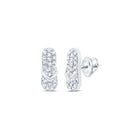 10K White Gold Diamond Earrings with Natural Sparkle - Splendid Jewellery