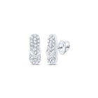 10K White Gold Diamond Earrings with Natural Sparkle - Splendid Jewellery