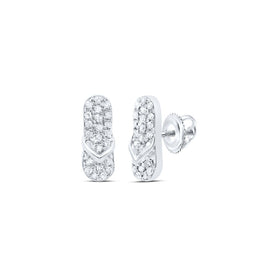 10K White Gold Diamond Earrings with Natural Sparkle - Splendid Jewellery