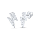 10K White Gold Elegant Earrings with Diamond with Elegant Styling - Splendid Jewellery