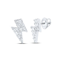 Load image into Gallery viewer, 10K White Gold Elegant Earrings with Diamond with Elegant Styling - Splendid Jewellery