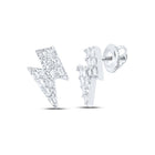 10K White Gold Elegant Earrings with Diamond with Elegant Styling - Splendid Jewellery