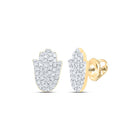 10K Yellow Gold Diamond Earrings 1/4 Cttw - Splendid Jewellery