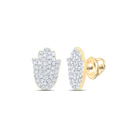 10K Yellow Gold Diamond Earrings 1/4 Cttw - Splendid Jewellery