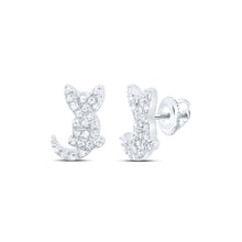 Load image into Gallery viewer, 10K White Gold Modern Diamond Earrings Gift Edition - Splendid Jewellery