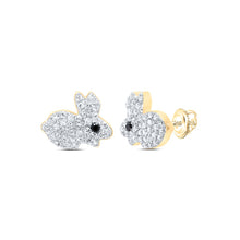 Load image into Gallery viewer, 10K Yellow Gold Diamond Earrings with Elegant Styling - Splendid Jewellery