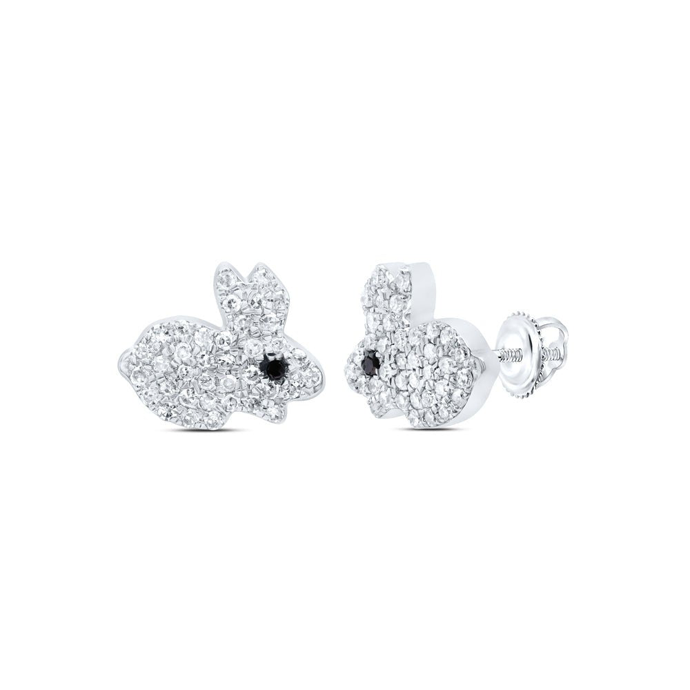 10K White Gold Luxury Diamond Earrings with Natural Sparkle - Splendid Jewellery