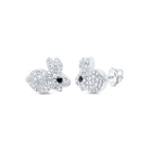10K White Gold Luxury Diamond Earrings with Natural Sparkle - Splendid Jewellery