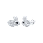 10K White Gold Luxury Diamond Earrings with Natural Sparkle - Splendid Jewellery