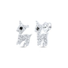 10K White Gold Elegant Earrings with Diamond with Natural Sparkle - Splendid Jewellery