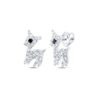 10K White Gold Elegant Earrings with Diamond with Natural Sparkle - Splendid Jewellery