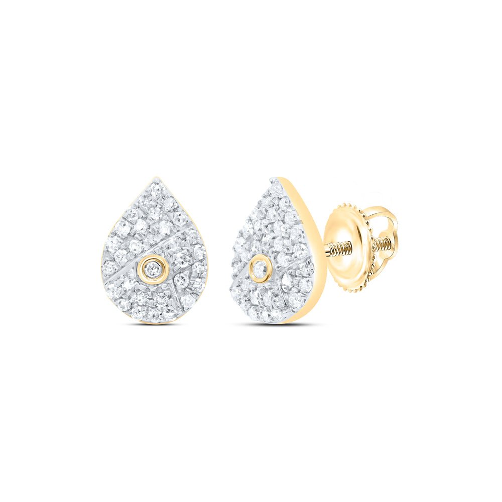 10K Yellow Gold Diamond Earrings with Elegant Styling - Splendid Jewellery