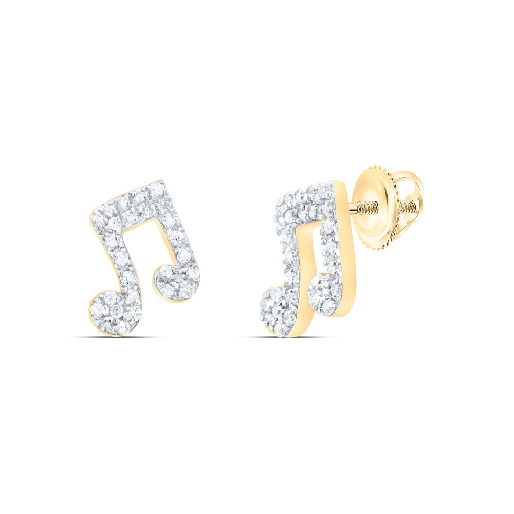 10K Yellow Gold Luxury Diamond Earrings for Everyday Wear - Splendid Jewellery