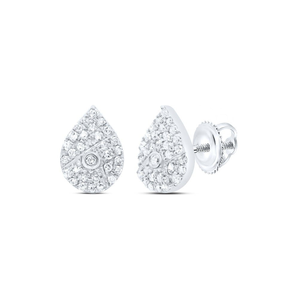 10K White Gold Diamond Earrings for Everyday Wear for Everyday Wear - Splendid Jewellery