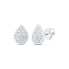 10K White Gold Diamond Earrings for Everyday Wear for Everyday Wear - Splendid Jewellery