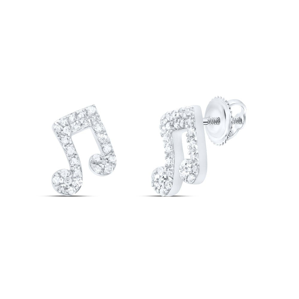10K White Gold Gift - Ready Diamond Earrings Gift Edition - Splendid Jewellery