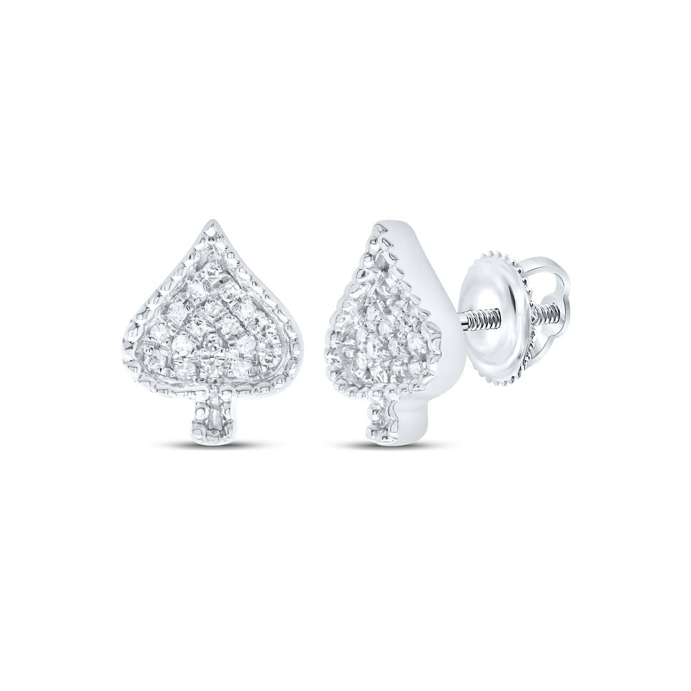 10K White Gold Luxury Diamond Earrings with Fine Detail - Splendid Jewellery