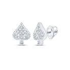 10K White Gold Luxury Diamond Earrings with Fine Detail - Splendid Jewellery