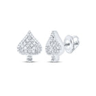 10K White Gold Luxury Diamond Earrings with Fine Detail - Splendid Jewellery