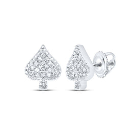 10K White Gold Luxury Diamond Earrings with Fine Detail - Splendid Jewellery