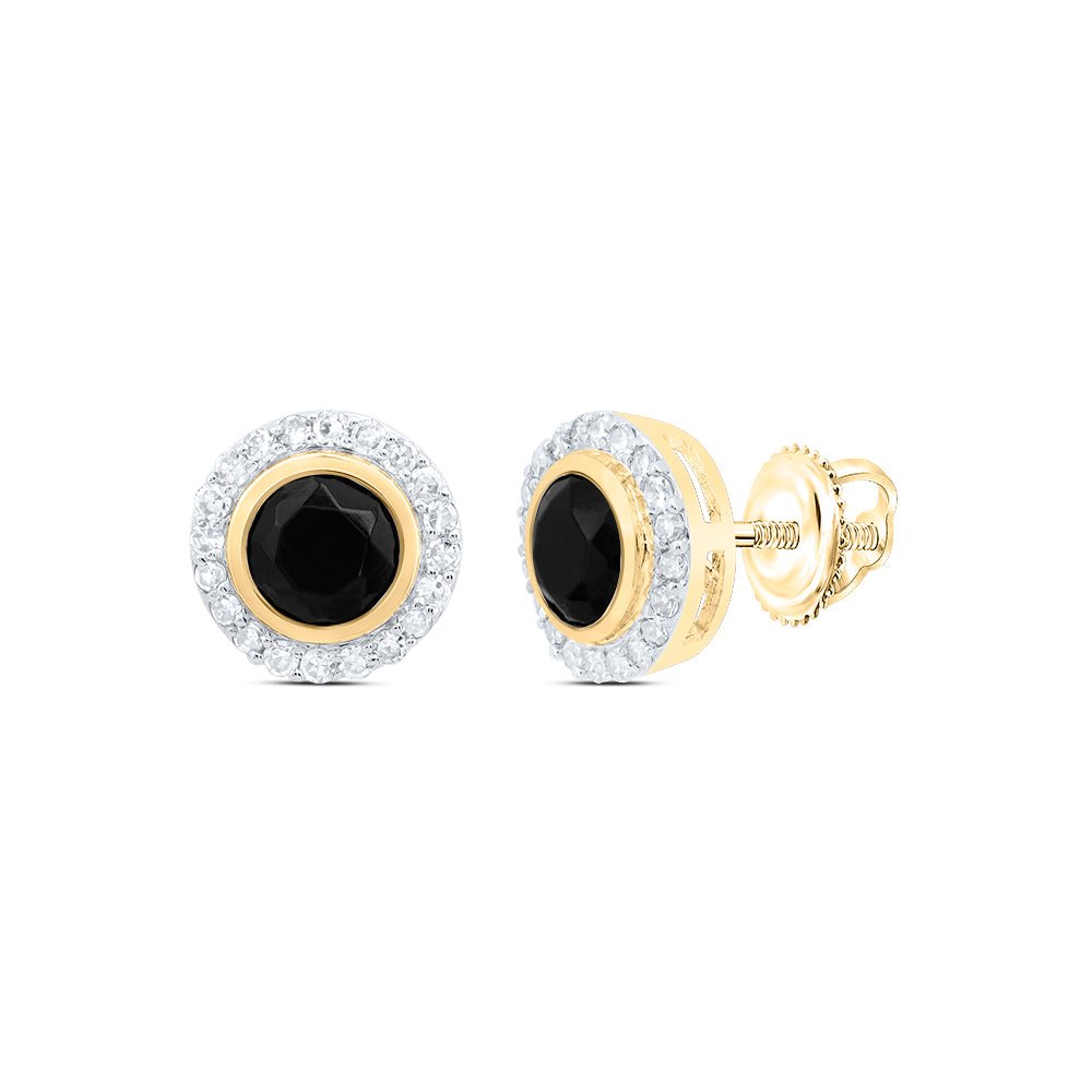 10K Yellow Gold Elegant Earrings with Diamond Gift Edition - Splendid Jewellery