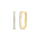 14K Yellow Gold Diamond Hoop Earrings 1/6 Cttw - Splendid Jewellery