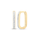 Diamond Hoop Earrings in 10K Yellow Gold with Elegant Styling - Splendid Jewellery