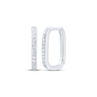 10K White Gold Luxury Diamond Hoop Earrings with Natural Sparkle - Splendid Jewellery