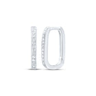 10K White Gold Luxury Diamond Hoop Earrings with Natural Sparkle - Splendid Jewellery