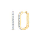Diamond Hoop Earrings 1/4 Cttw - Splendid Jewellery
