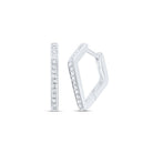 10K White Gold Diamond Earrings for Everyday Wear for Everyday Wear - Splendid Jewellery