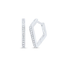 Load image into Gallery viewer, 10K White Gold Diamond Earrings for Everyday Wear for Everyday Wear - Splendid Jewellery