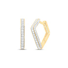 10K Yellow Gold Luxury Diamond Hoop Earrings with Elegant Styling - Splendid Jewellery
