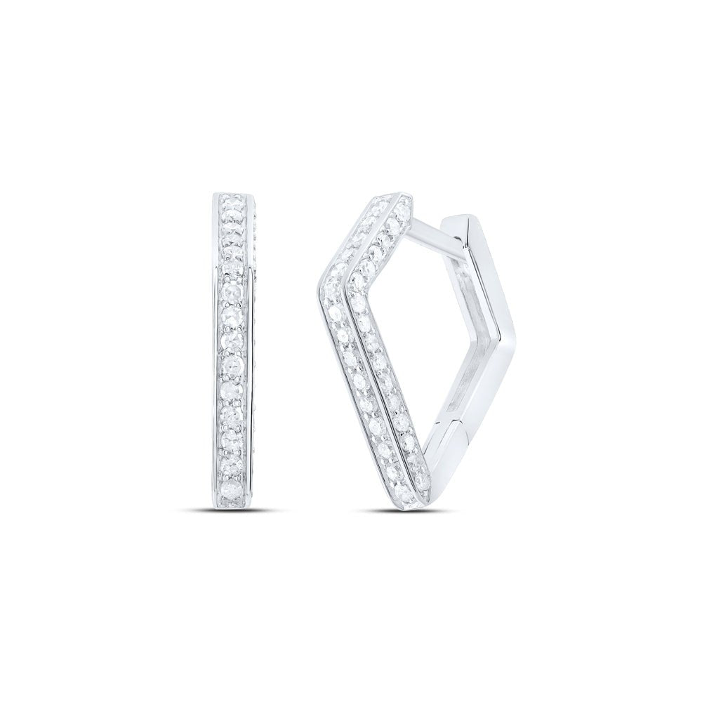 Diamond Hoop Earrings 1/3 Cttw Gift Edition - Splendid Jewellery
