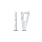 Diamond Earrings in 10K White Gold with Elegant Styling - Splendid Jewellery