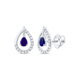 Blue Sapphire Earrings 1/8 Cttw Gift Edition - Splendid Jewellery