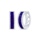 Blue Sapphire Fine Jewellery Hoop Earrings - Splendid Jewellery