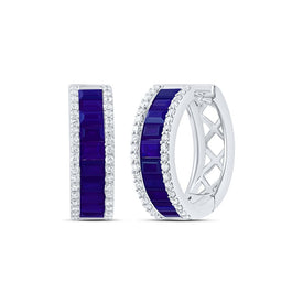 Blue Sapphire Fine Jewellery Hoop Earrings - Splendid Jewellery