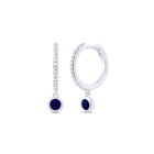Blue Sapphire Earrings in 14K White Gold - Splendid Jewellery