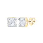 14K Yellow Gold Elegant Earrings with Diamond Gift Edition - Splendid Jewellery