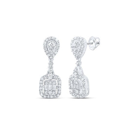 Baguette Diamond Earrings 5/8 Cttw with Elegant Styling - Splendid Jewellery