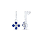 Blue Sapphire Earrings 1/8 Cttw with Elegant Styling - Splendid Jewellery