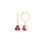 Pear Ruby Earrings 1/10 Cttw - Splendid Jewellery