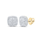 14K Yellow Gold Elegant Earrings with Diamond - Splendid Jewellery
