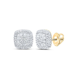 14K Yellow Gold Elegant Earrings with Diamond - Splendid Jewellery